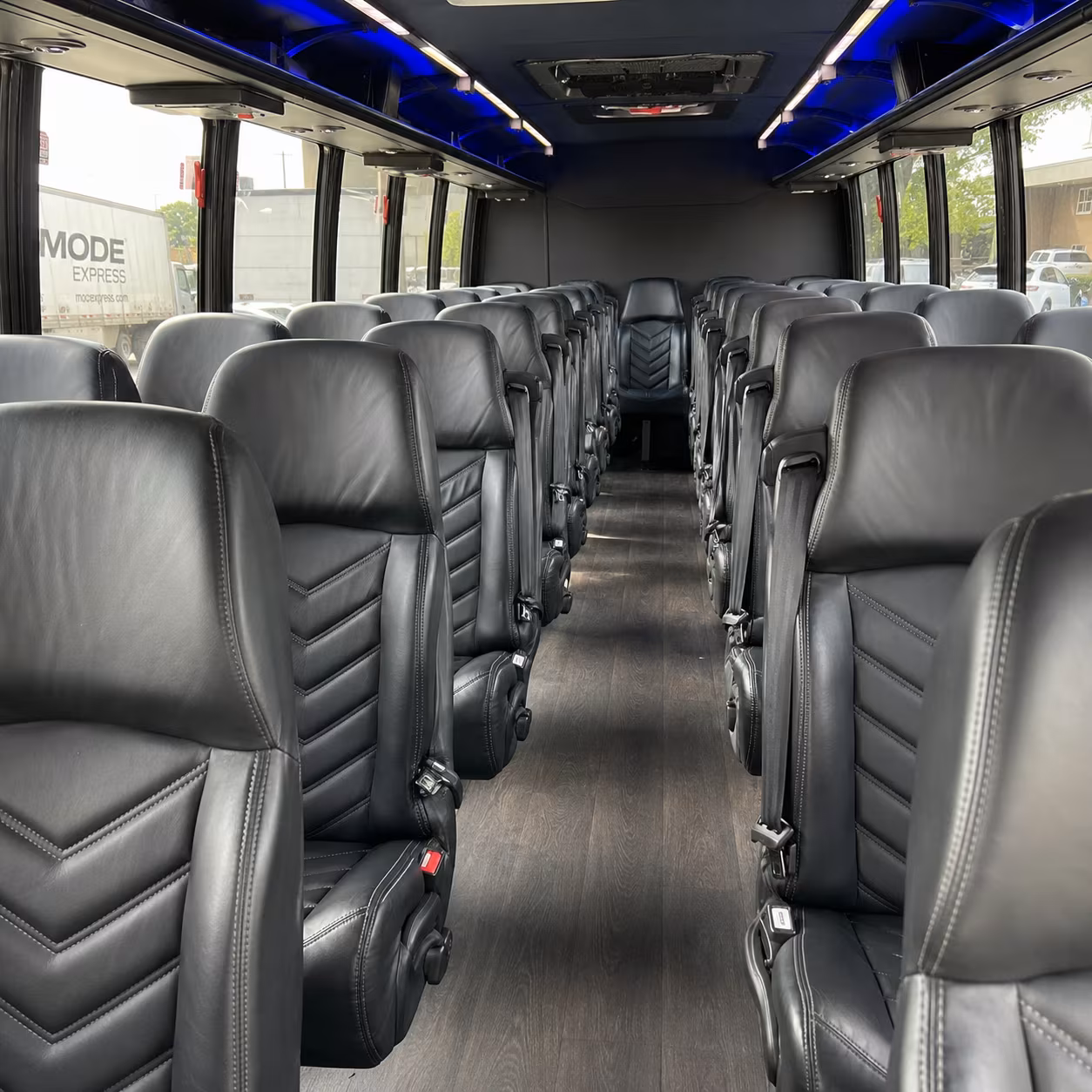 reno 25 passenger minibus inside