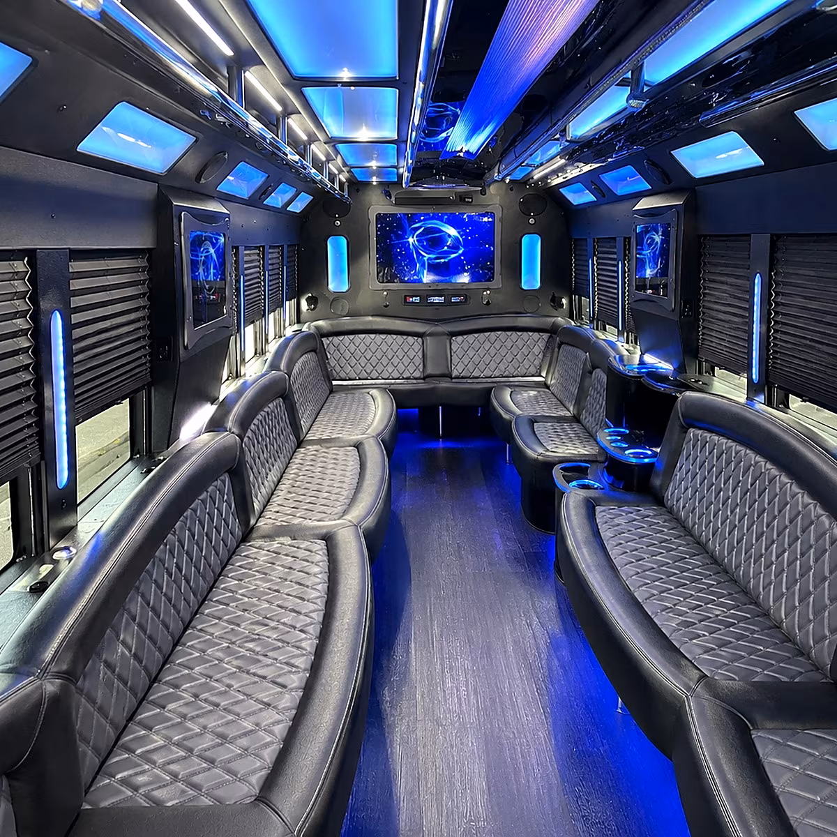 reno 50 passenger party bus interior