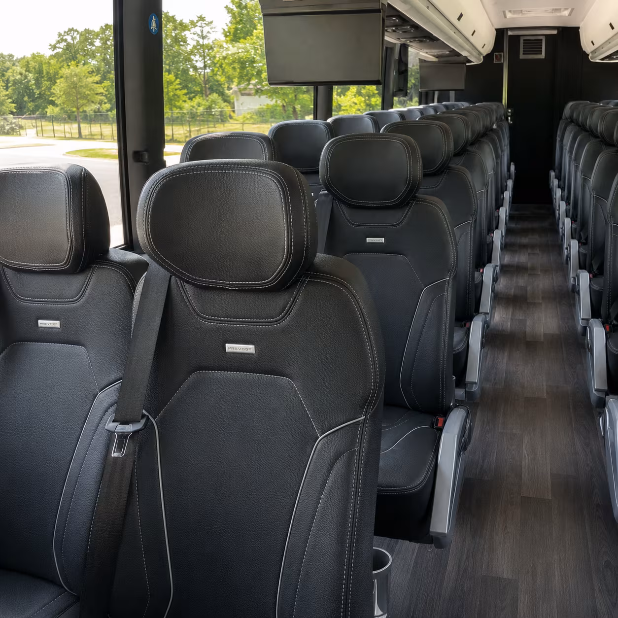 reno 56 passenger charter bus interior