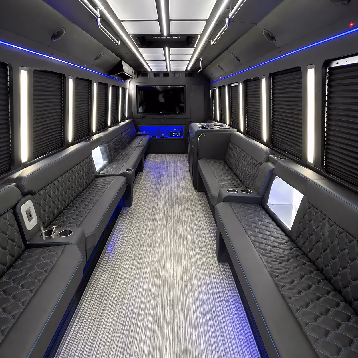 reno party bus rental interior